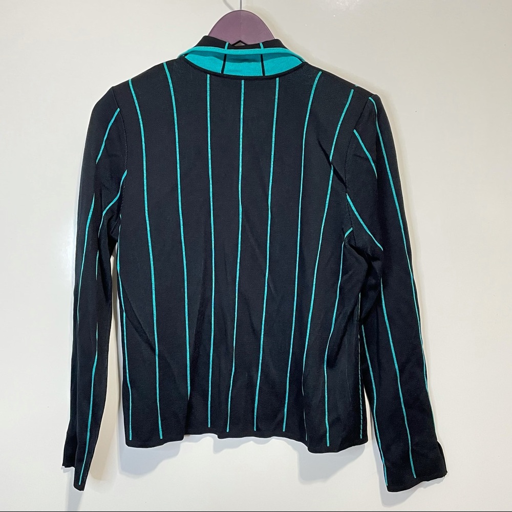 NWOT Ming Wang Open Striped Sweater Jacket Cardigan - Picture 4 of 6